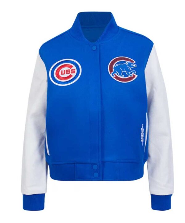 Chicago Cubs Game Day Classics Royal Varsity Wool/Leather Jacket - Forever Jackets