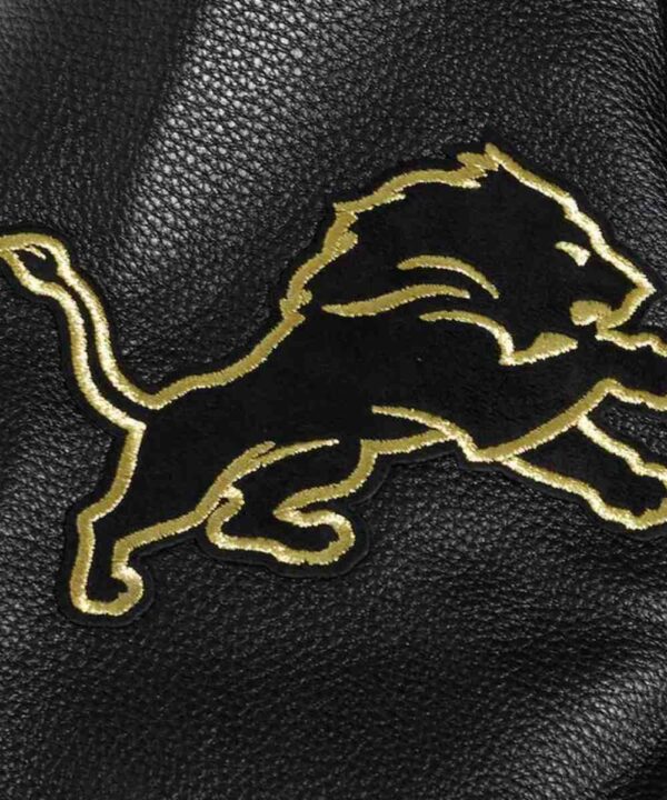 Detroit Lions Full-Zip Black Varsity Jacket - Forever Jackets