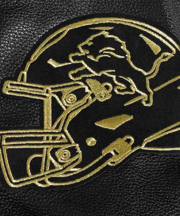 Detroit Lions Full-Zip Black Varsity Jacket - Forever Jackets