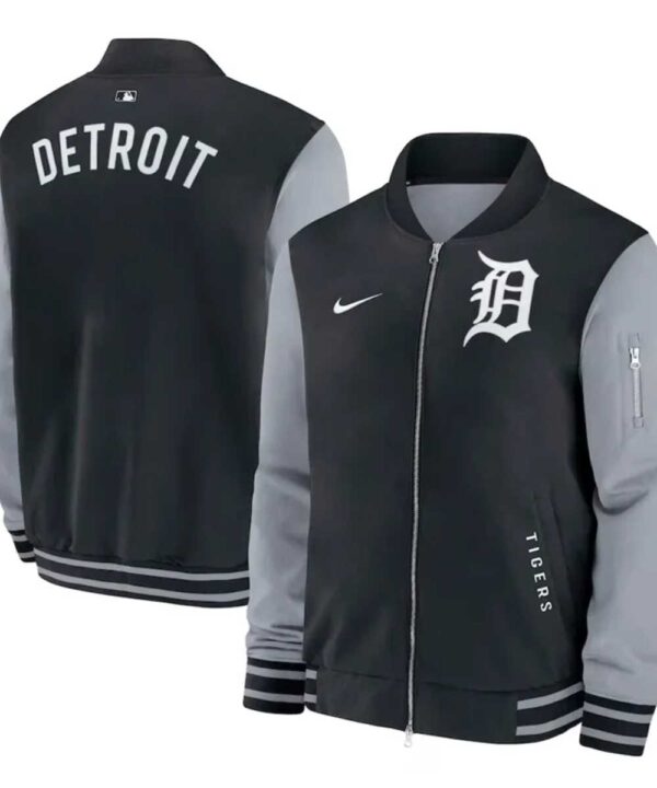 Detroit Tigers Dugout Bomber Full-Zip Jacket - Forever Jackets