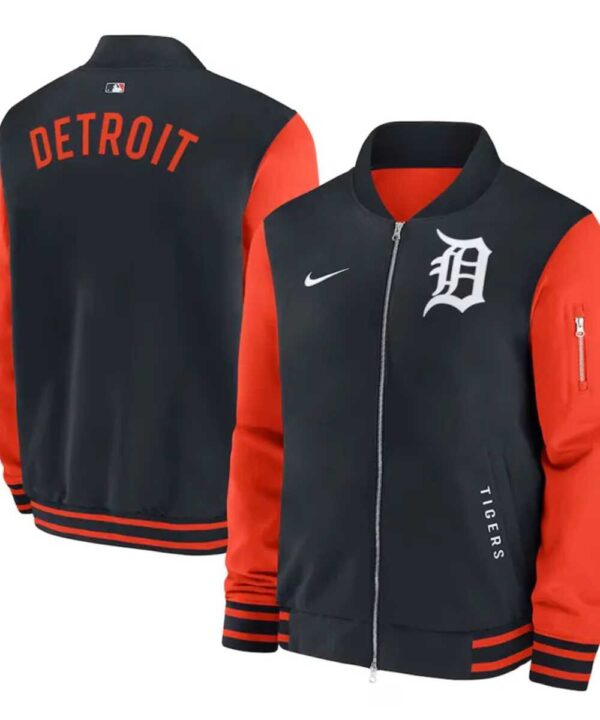 Detroit Tigers Dugout Bomber Full-Zip Jacket - Forever Jackets