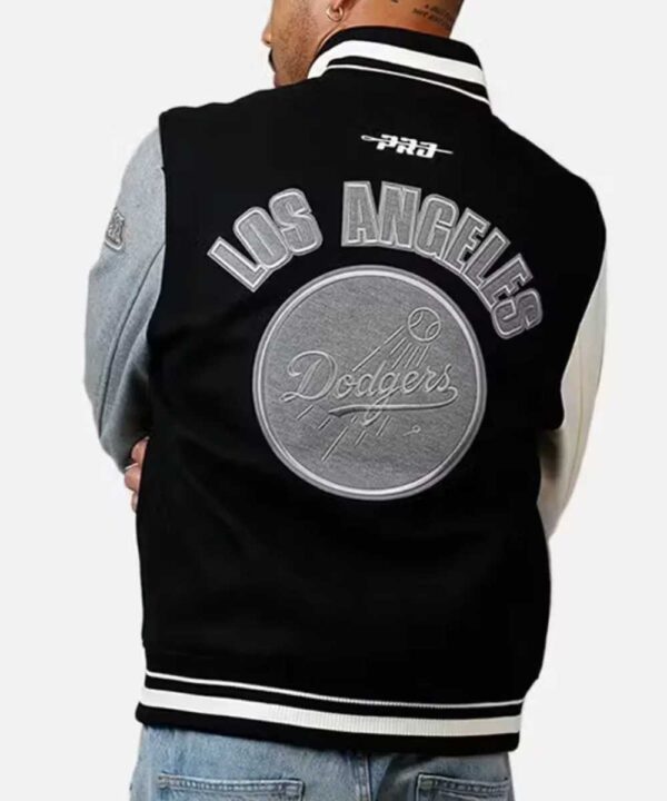 LA Dodgers Reverse French Terry Varsity Wool Jacket - Forever Jackets