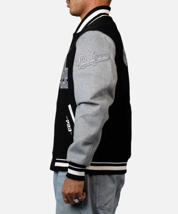 LA Dodgers Reverse French Terry Varsity Wool Jacket - Forever Jackets