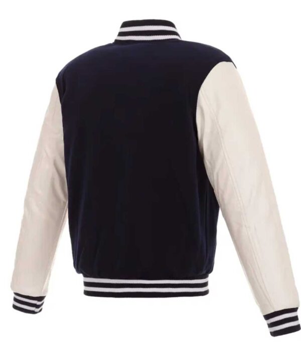 Lehigh Valley Ironpigs Navy and White Varsity Jacket - Forever Jackets