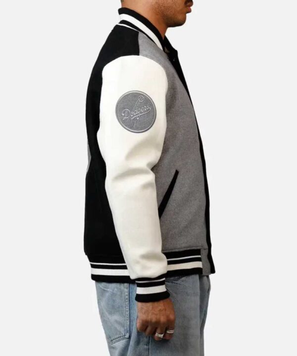 LA Dodgers Reverse French Terry Varsity Wool Jacket - Forever Jackets