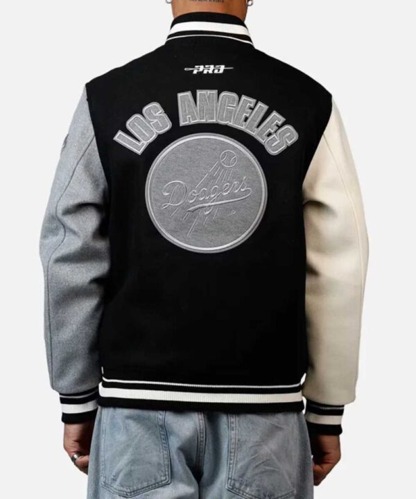 LA Dodgers Reverse French Terry Varsity Wool Jacket - Forever Jackets