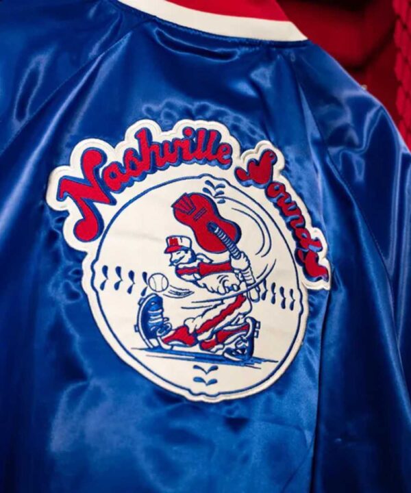 Nashville Sounds League Summer Royal Throwback Satin Jacket - Forever Jackets