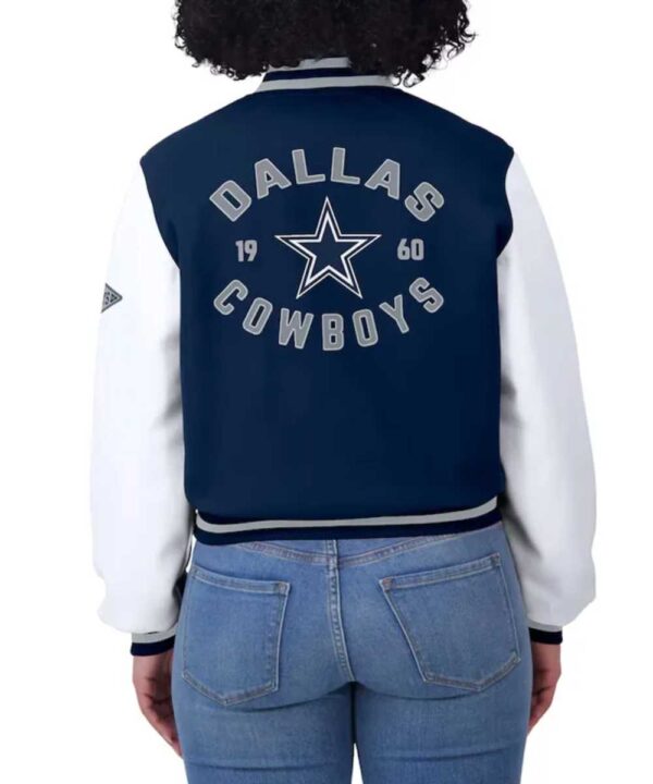Navy/White Dallas Cowboys Varsity Full-Zip Jacket - Forever Jackets