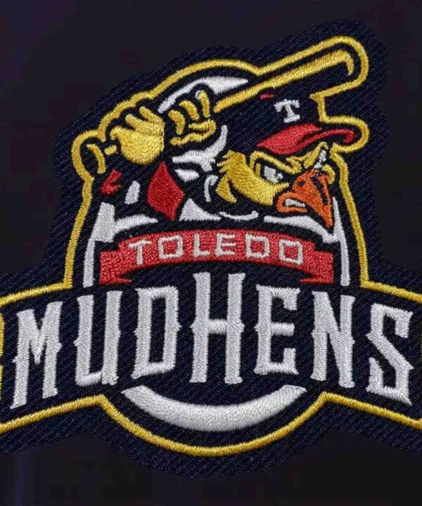 Navy/White Toledo Mud Hens Varsity Jacket - Forever Jackets