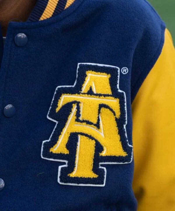 NC A&T Aggie Blue and Gold Varsity Jacket - Forever Jackets