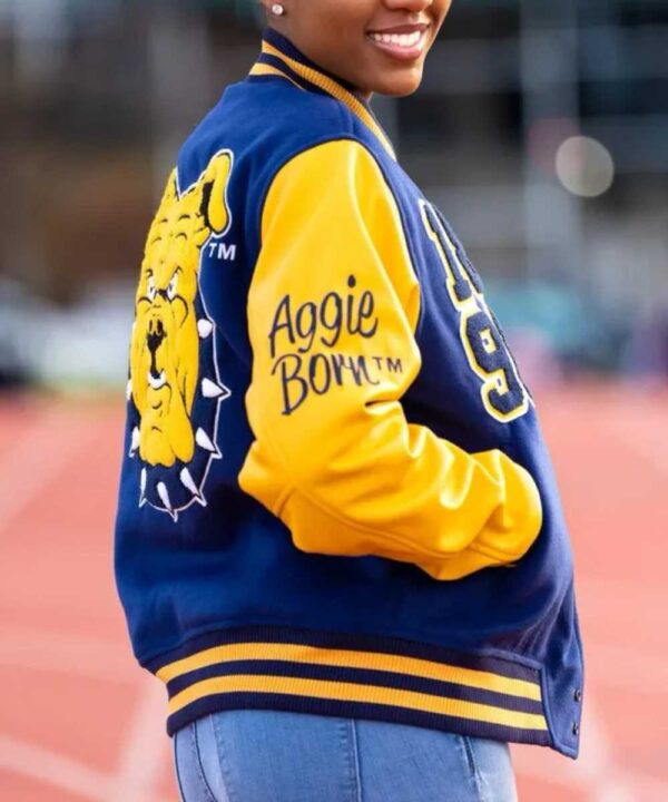 NC A&T Aggie Blue and Gold Varsity Jacket - Forever Jackets