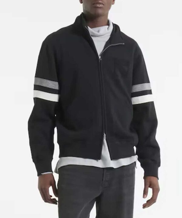 New York Rangers Black Striped Fleece Jacket - Forever Jackets