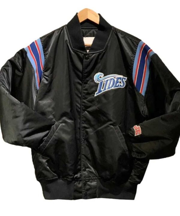 Norfolk Tides Tidewater Baseball Bomber Satin Jacket - Forever Jackets