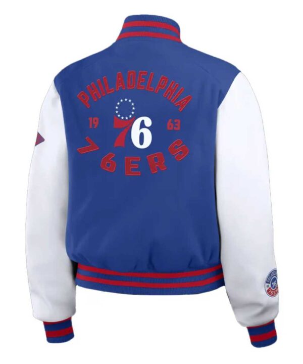 Royal/White Philadelphia 76ers Varsity Full-Zip Jacket - Forever Jackets