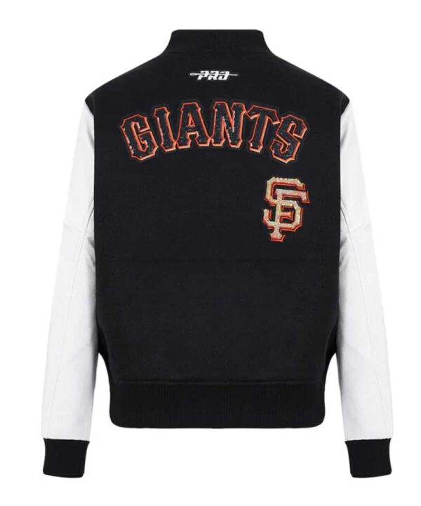San Francisco Giants Game Day Classics Black Varsity Wool/Leather Jacket - Forever Jackets