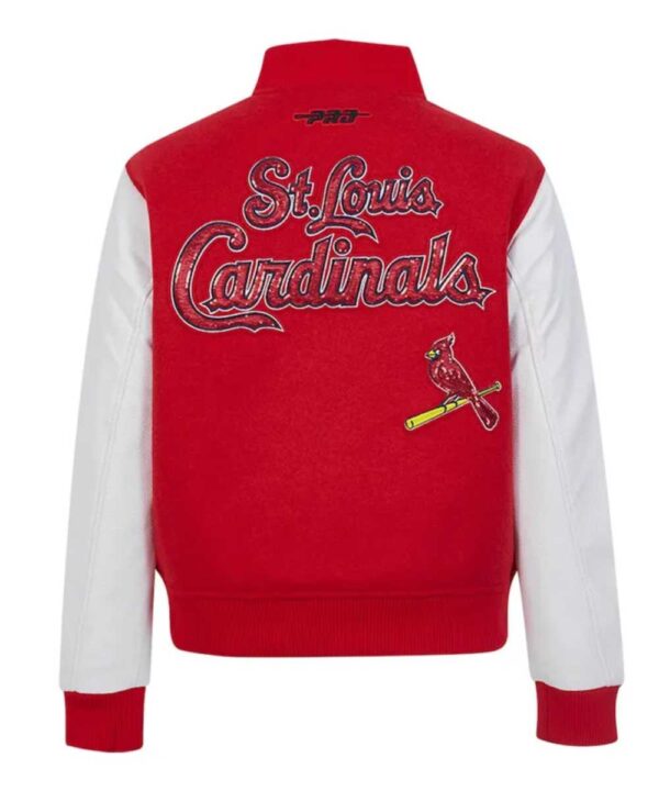 St. Louis Cardinals Game Day Classics Red Varsity Wool/Leather Jacket - Forever Jackets