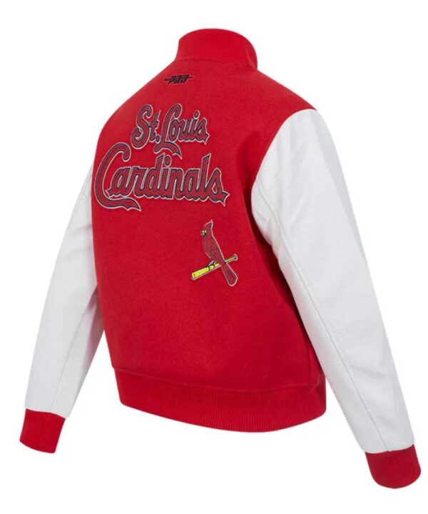 St. Louis Cardinals Game Day Classics Red Varsity Wool/Leather Jacket - Forever Jackets