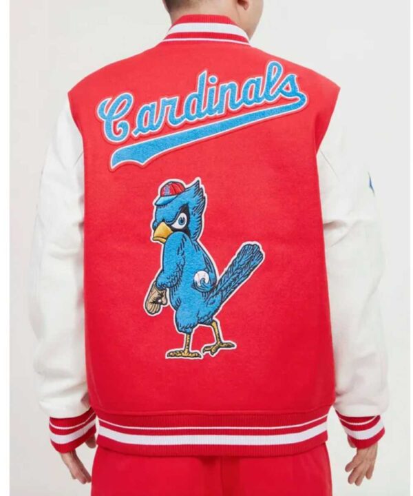 St. Louis Cardinals Red and White Letterman Jacket- Forever Jackets