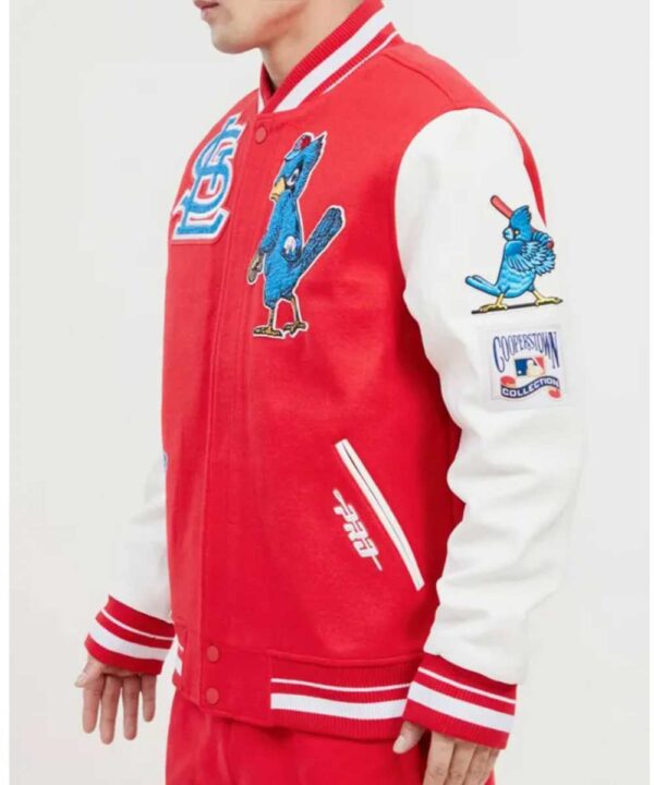 St. Louis Cardinals Red and White Letterman Jacket- Forever Jackets