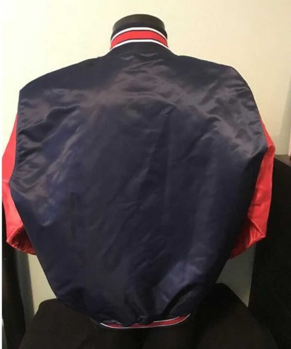 Toledo Mud Hens Navy and Red Bomber Jacket - Forever Jackets