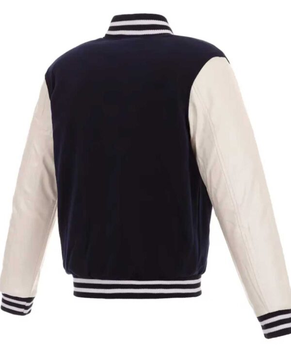 Navy/White Toledo Mud Hens Varsity Jacket - Forever Jackets