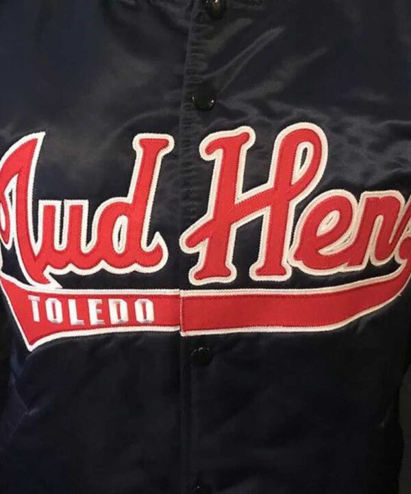 Toledo Mud Hens Navy and Red Bomber Jacket - Forever Jackets