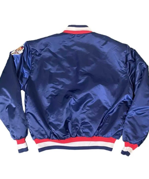 Vintage Buffalo Bisons Baseball Blue Satin Jacket - Forever Jackets