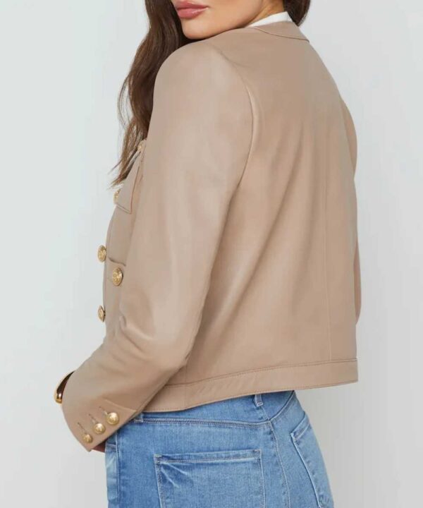 Women’s Jayde Collarless Black Leather Jacket - Forever Jackets
