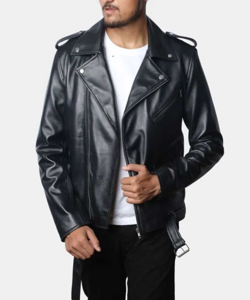 Tax The Rich Biker Leather Jacket - Forever Jackets