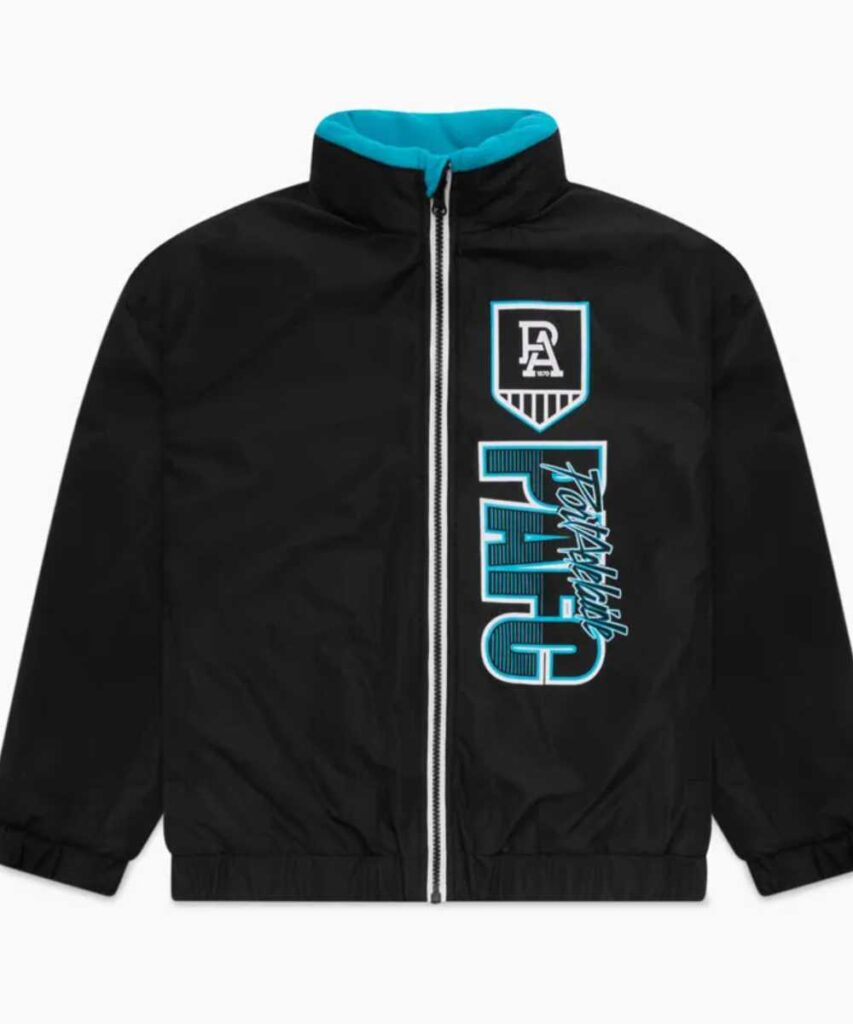Port Adelaide Supporter Black Jacket - Forever Jackets